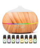 Moisturnt aroma diffuser for fragrance oils ultrasound humidifier: 500ml aromatherapy oil diffuser with aroma oil set-Cool manure space humidifier with 7-colored LED light for at home office bedroom - Buy Online on GoSupps.com