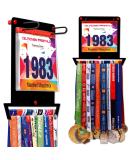 Victory Hangers Medal & Bib Holder Bundle - Square Shape | 40+ Medals & 100 Runner Race Bibs Capacity | Steel Rack for Runners - Buy Online on GoSupps.com