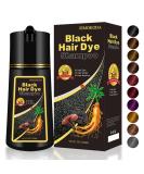 3 In 1 Instant Black Hair Dye Kit - 100% Gray Coverage Quick 15-Minute Color Natural Plant Extracts & Conditioner - 500ml - Buy Online on GoSupps.com