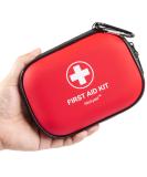 Mini First Aid Kit - 120 Piece Waterproof Medical Kit for Car Home Travel & Outdoor - Emergency Supplies (Red - Buy Online on GoSupps.com