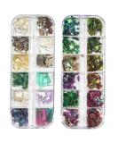 Zayoooy 2 Boxes 3D Nail Art Sea Shell Sequins & Mussel Discs for DIY Nail Decoration - Buy Online on GoSupps.com