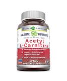 Amazing Formulas Acetyl L-Carnitine HCL 500mg Veggie Capsules - 60 Count - Energy Production & Cognitive Function - Non GMO, Gluten Free - Buy Online on GoSupps.com