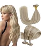 Hetto Real Hair Extensions - 50cm Ash Blonde Bonded Hair #17/23 - Smooth Highlights 50g 20 Inch - Buy Online on GoSupps.com