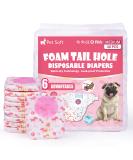 Pet Soft Dog Diapers for Bitches - 40 Disposable High-Suction Diapers for Dogs & Cats - Adjustable Tail Hole (M) - Buy Online on GoSupps.com