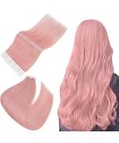 Easyouth Coloured Tape in Extensions Pink 12 Inch - 10Pcs 20g Skin Weft Human Hair #Pink - Buy Online on GoSupps.com