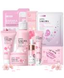 Skincare Set - Sakura 9PCS Kit with Cleanser Toner Serum Cream & Masks for Teenage Girls & Women - Buy Online on GoSupps.com