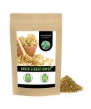 Elderflower infusion (125g) gently dried elderflower tea rubbed elderflower 100% pure and natural for the preparation of elderberry tea 125 GR - Buy Online on GoSupps.com