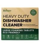Renuv Dishwasher Cleaner Tablets - Eco Friendly Descaler Slow Dissolving Heavy Duty Tablets Deep Clean Smelly Dish Washer, Odor Eliminator, Limescale, Calcium, Hard Water, Degreaser, Septic Safe - Buy Online on GoSupps.com