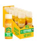 Vive Organic Immune Support Shot - Cold-Pressed Ginger Turmeric & Cayenne - Gluten-Free Vegan - 2 Fl Oz (Pack of 12) - Buy Online on GoSupps.com