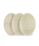 Organic Loofah Sponge 3 Pack - Natural & Eco-Friendly Body Scrubber for Shower - Biodegradable Exfoliating Pad for Dead Skin Removal - Buy Online on GoSupps.com