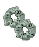 LILYSILK 100% Mulberry Silk Hair Scrunchies for Frizz Prevention and Breakage Control - Avocado Green 2Pcs - Buy Online on GoSupps.com