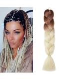 Gairyan Jumbo Braid Extensions - 24 Ombre Synthetic Hair for Crochet Twists - 100g Brown & Beige (1pcs) - Perfect for Infllammatory Styles - Buy Online on GoSupps.com