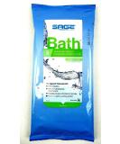 Sage Bath 7989 Pack of 8 Cleansing Washcloths - Fragrance & Rinse Free - Standard Weight - Buy Online on GoSupps.com