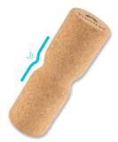 Yosana fascia roll Kork 100% |Rill profile for spinal protection |Sustainable & recyclable |Pollutant -free & hypoallergenes |Fascia role for back massage fascia training yoga |30x10cm - Buy Online on GoSupps.com