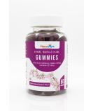 Pharmvista Hair Skin & Nail Gummies with Biotin Vitamin C and E - Vegan Gluten Free & Non-GMO Ingredients - 60 Count - Buy Online on GoSupps.com