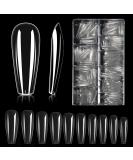 Carehabi nail tips 500 pieces wrong nail acrylic artificial nail tips with storage case for nail studios and DIY nail art at home 10 sizes transparent 1 piece (500 pack) - Buy Online on GoSupps.com