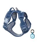 Pawaii XS Dog Harness for Small Dogs - Anti-Pull Reflective Adjustable Breathable Chest Harness with Handle - Deep Sea Blue - Buy Online on GoSupps.com