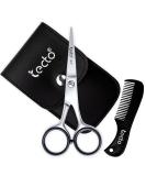 Tecto 4.5 Stainless Steel Beard & Moustache Scissors with Comb, Pouch - Multi Function Grooming Kit for Men - Hair, Eyebrow, Ear & Nose Trimming - Gift Set - Buy Online on GoSupps.com