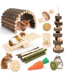 Hamster Toys Guinea Pig Toys Hamster Wheel Hamster Cage Accessories Small Animal Molar Chew Toys for Chinchillas Gerbils Mice Rats Mouse Rabbit Bunny Hideout Seesaw 12 Different chew toys - Buy Online on GoSupps.com