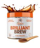 Genius Brilliant Brew: Nootropic Mushroom Coffee Alternative for Natural Energy - No Jitters, No Crash, Sugar-Free, Non-GMO - Buy Online on GoSupps.com