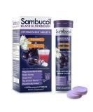 Sambucol Black Elderberry Tablets with Vitamin C & Zinc - Immune Support Supplement, Black Elderberry with Zinc and Vitamin C Effervescent Tablets, High Antioxidants, Drink Fizzies - 15 Tablets - Buy Online on GoSupps.com