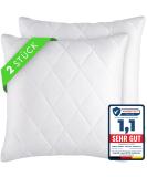 Gentle North pillow - 50x50 cm large - 2 -Set pillow for bed and as a decorative pillow - with zipper for filling - sofa cushion - ornamental pillow for couch and sofa - kotex - washable up to 60 - White 2 St. |50x50cm - Buy Online on GoSupps.com