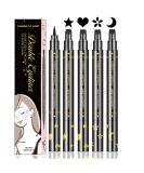 LemonSac 4 Pcs Double-sided Liquid Eyeliner Pen with Eye Makeup Stamp - Waterproof, Smudgeproof, Long Lasting Eyeliner Set - Heart Star Moon Flowers Design - Buy Online on GoSupps.com