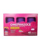 Rite Aid Omeprazole 20mg Tablets - 3 Bottles, 42 Count Total, Wildberry Mint Flavor - Buy Online on GoSupps.com