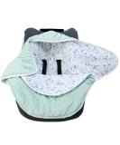 Winter Baby Swaddle Blanket for Car Seat | Newborn Sleeping Bag Cotton | 0-12 Months Boys Girls | Universal Leaves Design - Buy Online on GoSupps.com