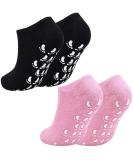 Moisturizing Gel Socks - 2 Pairs with Vitamin Infusion for Dry Skin Repair | Black & Pink Spa Socks - Buy Online on GoSupps.com