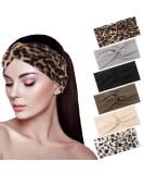Dacitiery 6 Pack Headbands for Women Wide Soft Ladies Headband Boho Print Leopard Bandanas Fashion Knotted Head Bands for Adult Women Hair Accessories - Buy Online on GoSupps.com