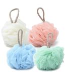 Ultra-Soft Exfoliating Body Bath Sponge - 4-Pack in Assorted Colors for Men & Women | Perfect Shower Back Scrubber - Buy Online on GoSupps.com