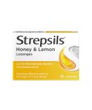 Strepsils Honey & Lemon Lozenges 16s | Gluten Free Sore Throat Relief | Soothes & Fights Infection | Works in 5 Mins - Buy Online on GoSupps.com