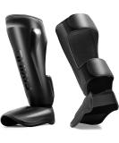 Premium Padded Adjustable MMA Shin Guards for Taekwondo & Martial Arts Training - Black Thaibox Protection - Buy Online on GoSupps.com