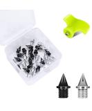 1/4 Inch Carbon Steel Track Spikes, 32 Pieces Lighter Weight Spikes Track Shoes, Each Nail Weighs Only 0.47 Grams, Used for Track and Field Sprinting or Cross Country Black+Silver - Buy Online on GoSupps.com