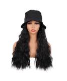 MapofBeauty 24 Inch Black Hat Wig - Long Wavy Curly Synthetic Daily Use Wig - Buy Online on GoSupps.com