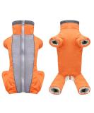 Waterproof Fleece Lined Dog Jacket - Warm Winter Coat for Small Dogs - Stylish Orange Design - Buy Online on GoSupps.com