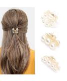 Brinie Hair Claw Clamps Champagne Pearl Hair Barrettes Medium Small Non Slip Clips Hair Accessories for Women and Girls (3 PCS) - Buy Online on GoSupps.com