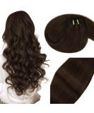Vivien Real Hair Extensions | Darkest Brown Remy Sew-In 24 Inch (60cm) 100g #2 - Premium Quality Hair Treat Extensions - Buy Online on GoSupps.com