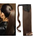 Buy Elailite 23 Ponytail Clip-In Hair Extensions - Smooth Medium Brown 120g - Affordable Quality Hair Extensions for All Hair Types - Buy Online on GoSupps.com