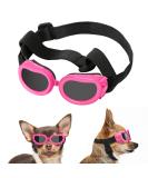 Lewondr Sunglasses for Dogs - UV Protection Windproof & Waterproof Glasses with Adjustable Band for Small Dogs - Pink - Buy Online on GoSupps.com