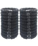 Shop Hollihi Large Hair Ties - 20 Elastic Ponytail Holders for Thick Hair Fashionable Braided Cords for Women & Girls - Black - Buy Online on GoSupps.com