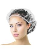 Buy Aquior Disposable Shower Hoods - 100 Count | Elastic Thick Transparent Hair Caps for Women - Perfect for Travel & Home Use - Buy Online on GoSupps.com