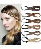 Tess Braided Hair Band - Adjustable Medium Hair Tie Dark Brown Hair Accessories for Women 2.5cm Wide Perfect for Dutt and Braids - Buy Online on GoSupps.com