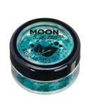 Biodegradable Eco Chunky Glitter by Moon Glitter - Turquoise - 3g - For Festival Makeup & Body Glitter - Buy Online on GoSupps.com