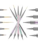 Makartt 5PCS Dual-End Nail Art Brush Set - Multifunctional Detail Brushes for Flowers, Leaves, and Gel Paint Designs - Buy Online on GoSupps.com