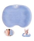Giugio Slip-Resistant Silicone Massage Pad & Back Scrubber | Foot Brush W scher Massager with Suction Cup | Back Cleansing & Peeling Device - Blue - Buy Online on GoSupps.com