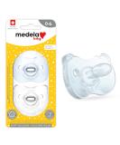 Medela Baby Pacifier 0-6 Months 2-Pack with Sterilizing Case | BPA-Free Silicone | Natural Suckling Support | Blue/Clear - Buy Online on GoSupps.com