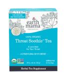 Earth Mama Organic Throat Soothie Tea with Elderflower | Immune Support Formulated without Licorice | Safe for Kids & During Pregnancy 16 Teabags Per Box Throat Soothie 16 Count (Pack of 1) - Buy Online on GoSupps.com
