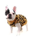 FAMKIT Dog Sweater - Warm Leopard Pattern Knitwear for Pets | Winter Puppy Clothes (L - Fits 6-7KG) - Yellow - Buy Online on GoSupps.com